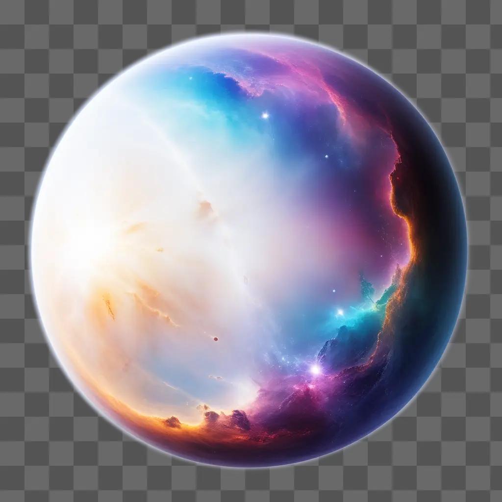 planet with a transparent backdrop