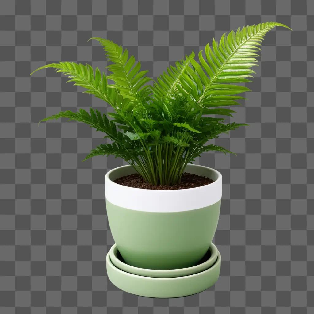 plant pot with a green plant in it