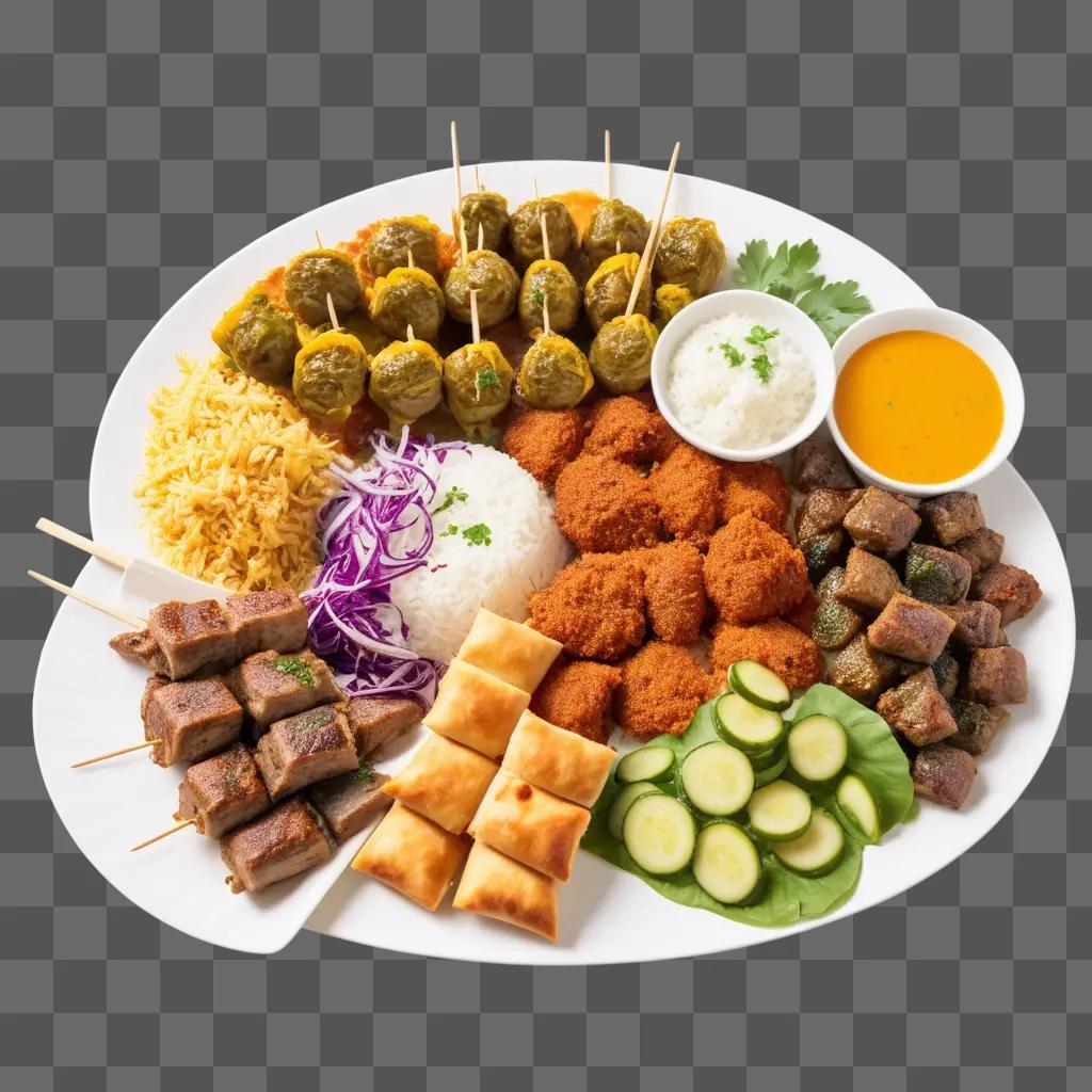 plate of turkey food with various toppings