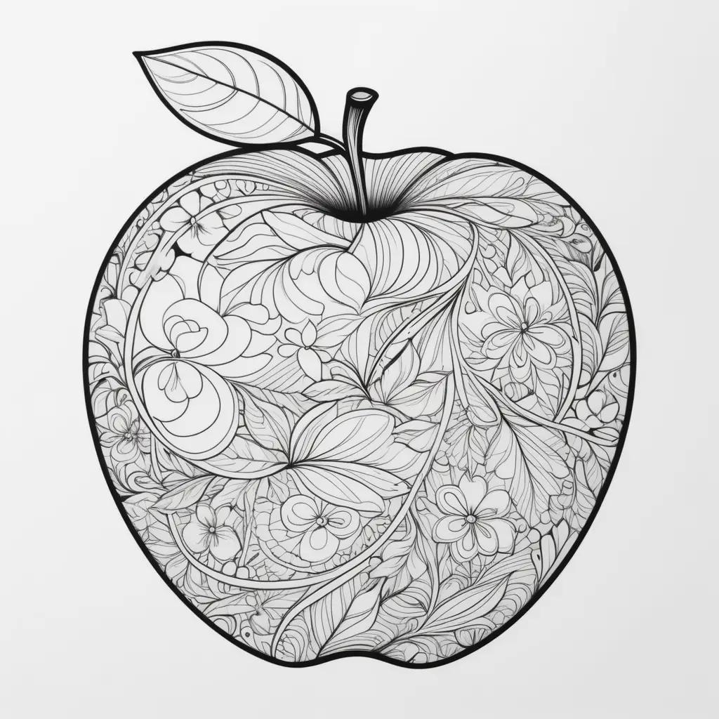 ple coloring page with intricate details and patterns