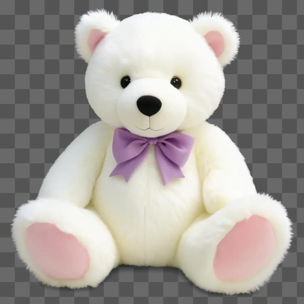 plush bear with a pink bow on its head