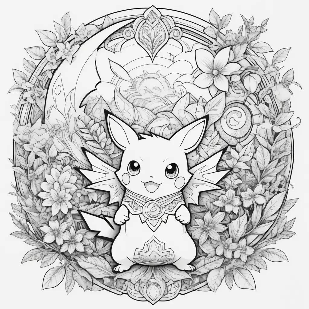 pokémon coloring page features a cute little pokemon