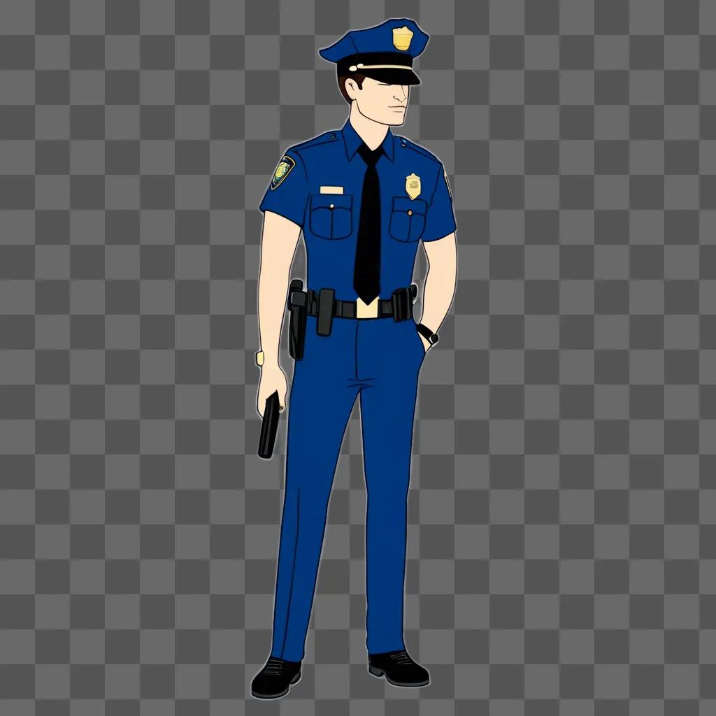 police clipart of a man in uniform