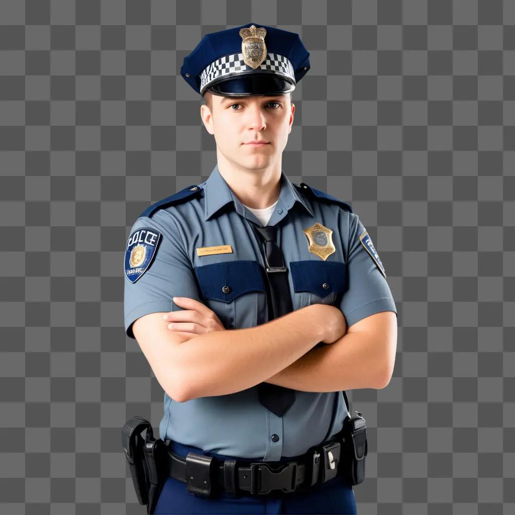 police officer poses with arms crossed