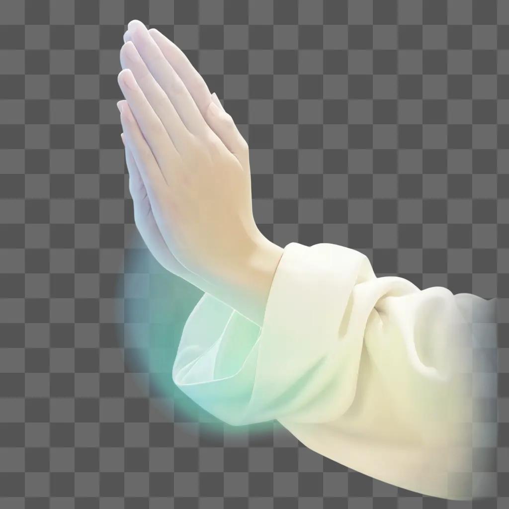 praying hand is transparent