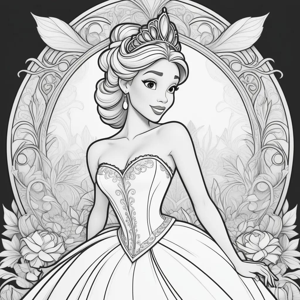 princess coloring page of Tiana