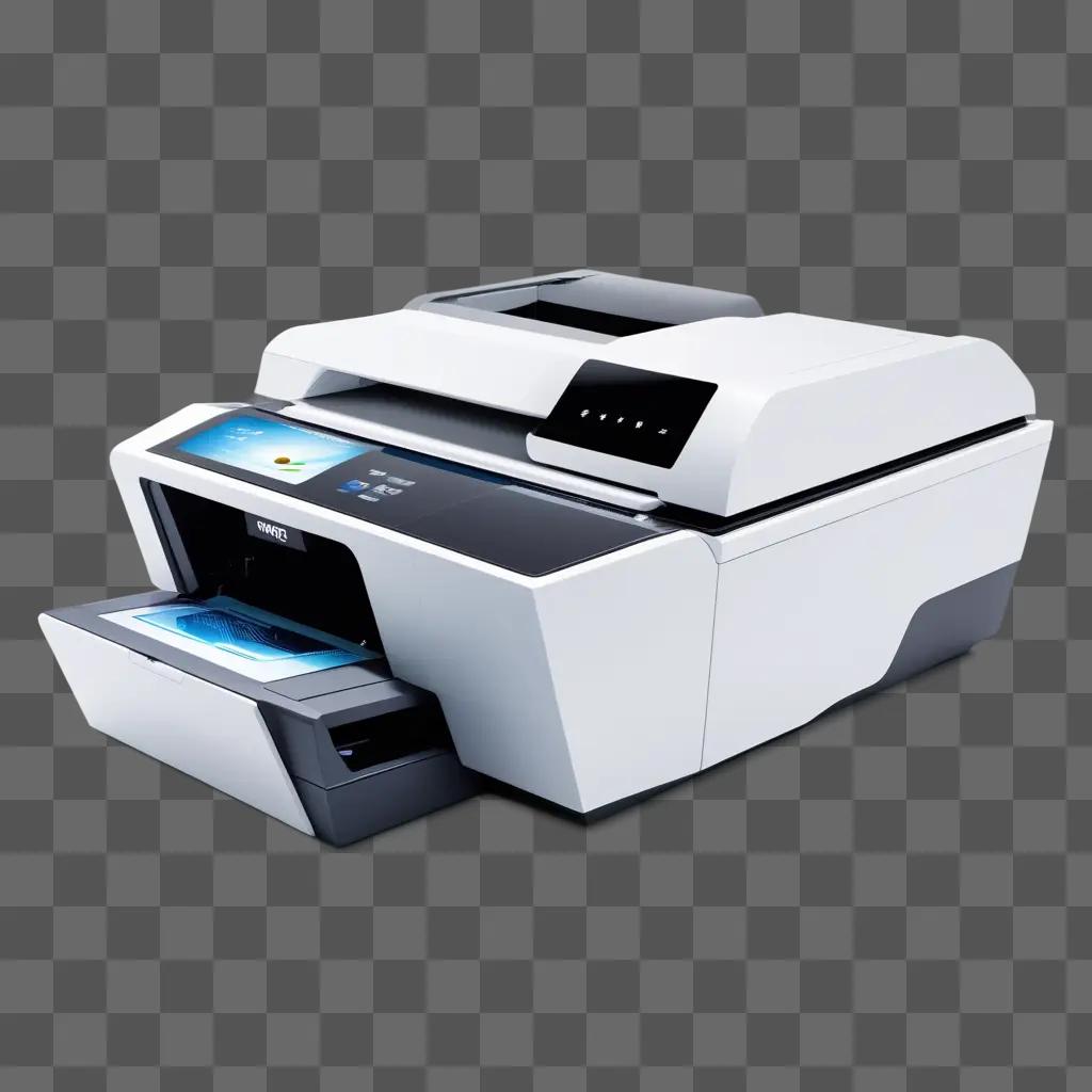 printer is shown in a white background with a png file