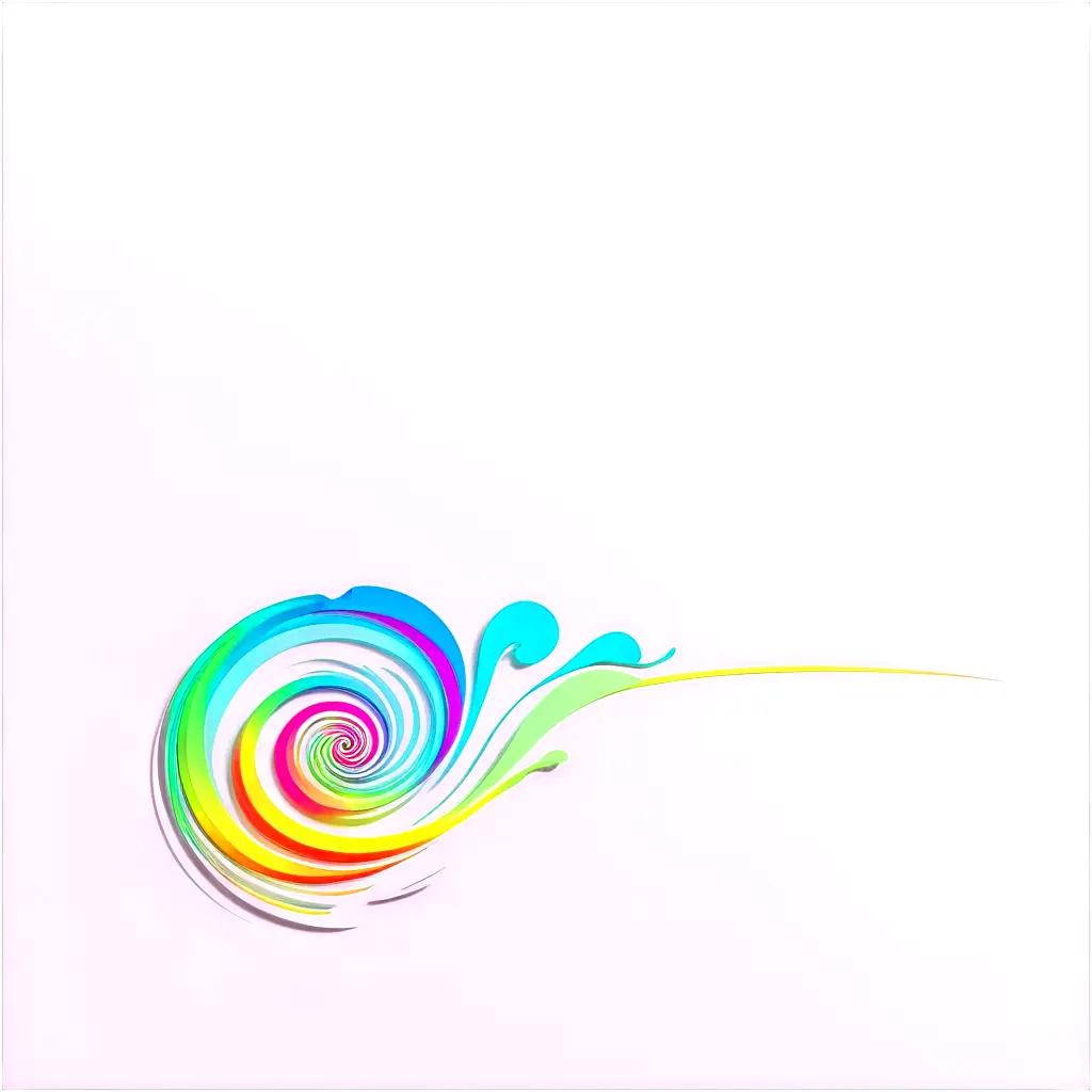 psychedelic swirl of colors on a white background