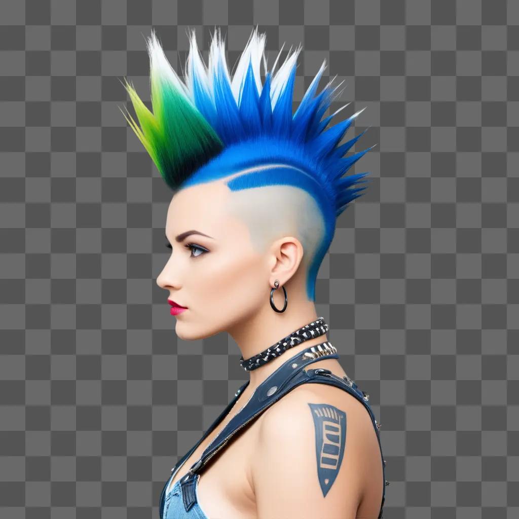 punk girl with a mohawk and tattoo