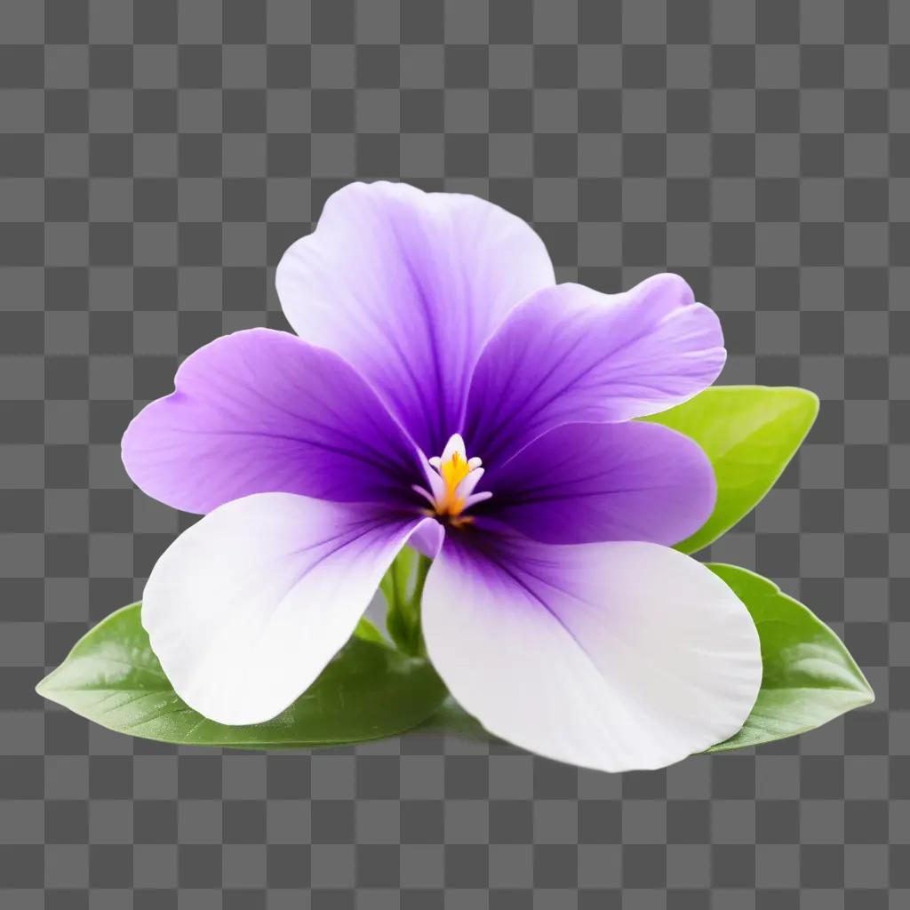 purple and white flower with a yellow center