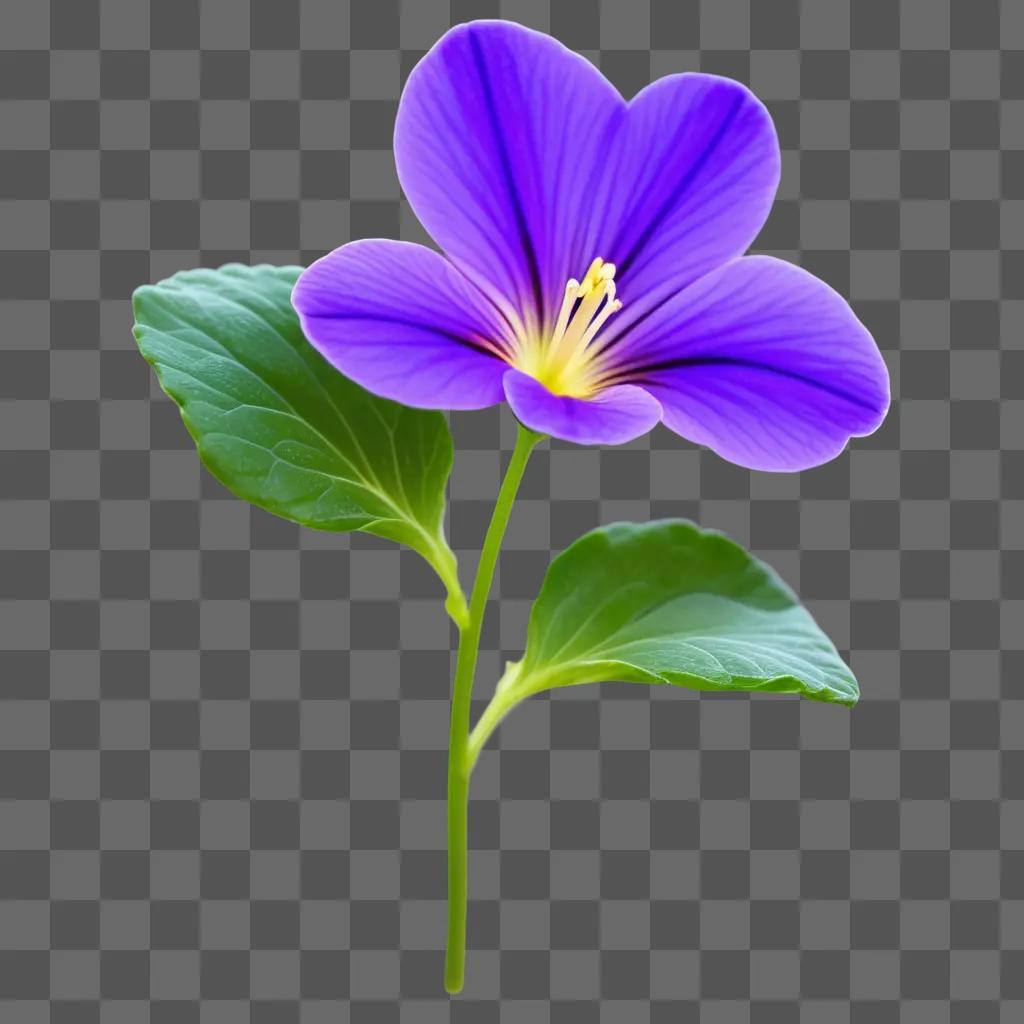 purple flower with a green stem