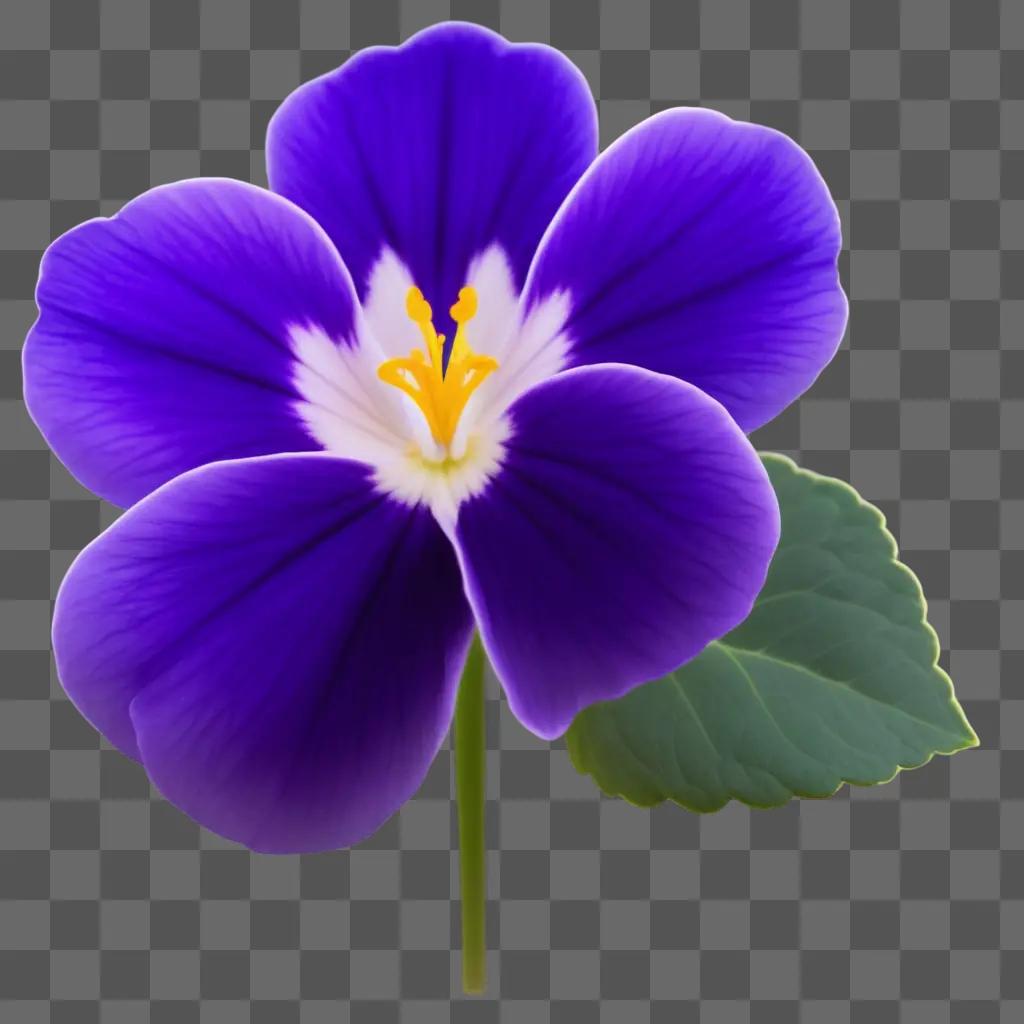 purple flower with a yellow center