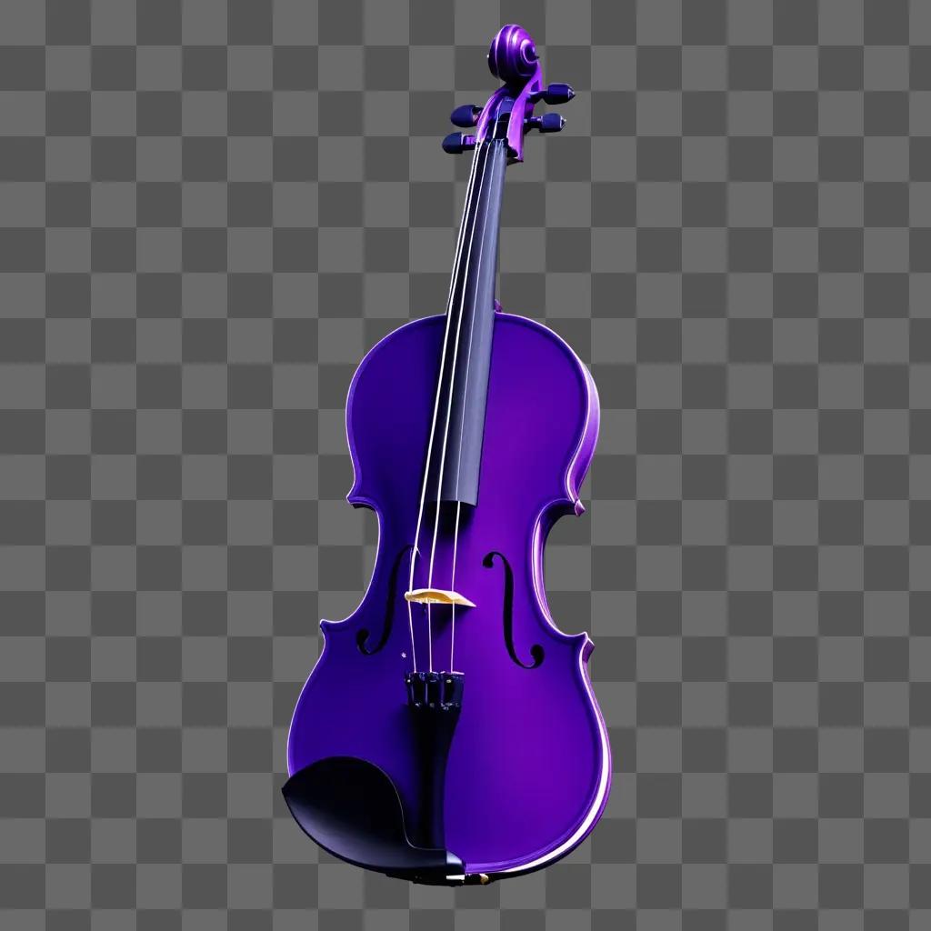 purple violin against a purple background