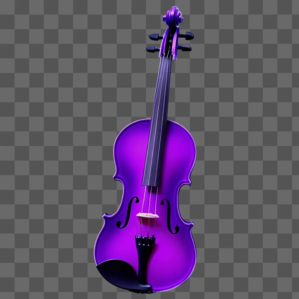 purple violin stands against a purple background