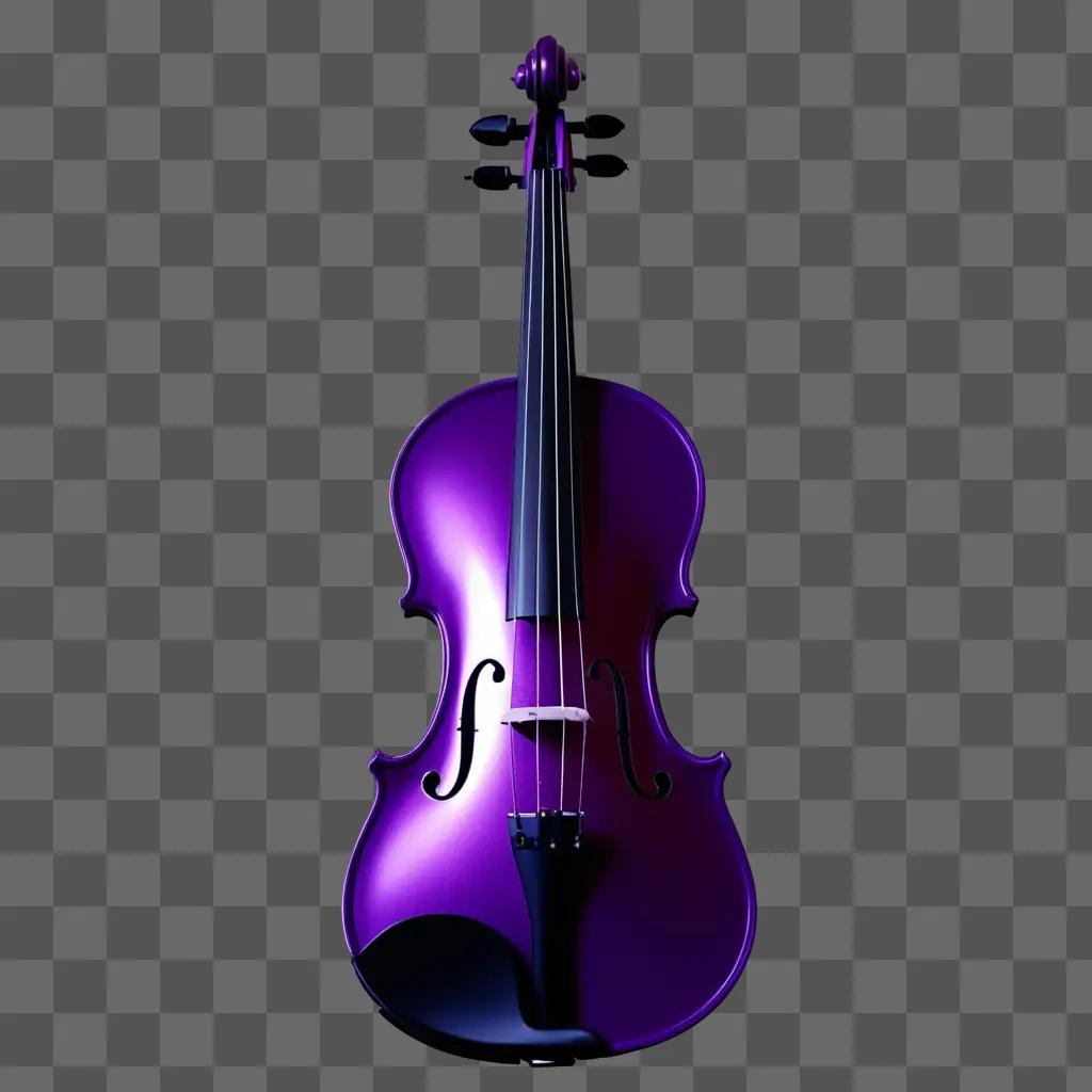 purple violin with glowing strings