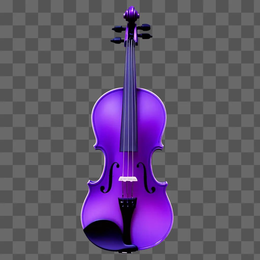 purple violin with glowing strings