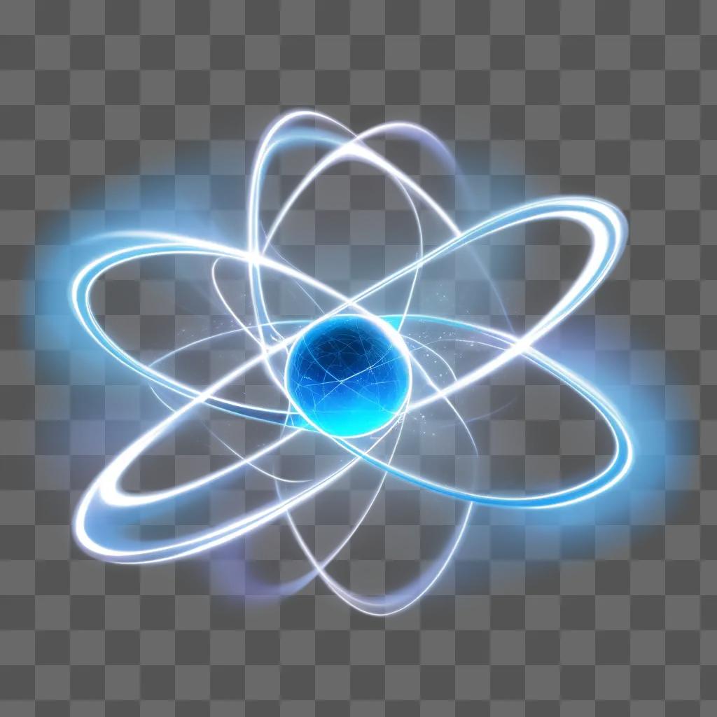 青い球体を持つ量子物理学モデル