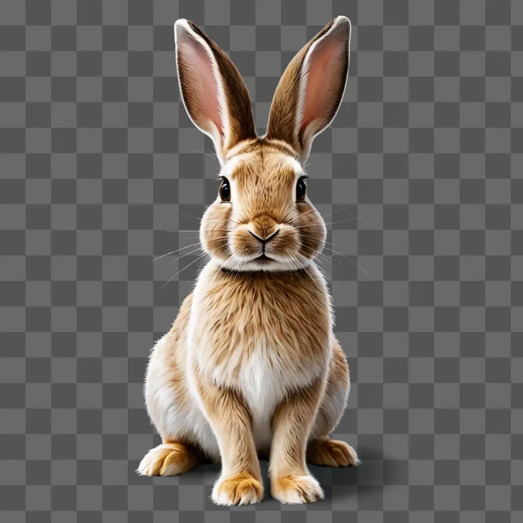 rabbit drawing realistic A rabbit is sitting in the center of the image