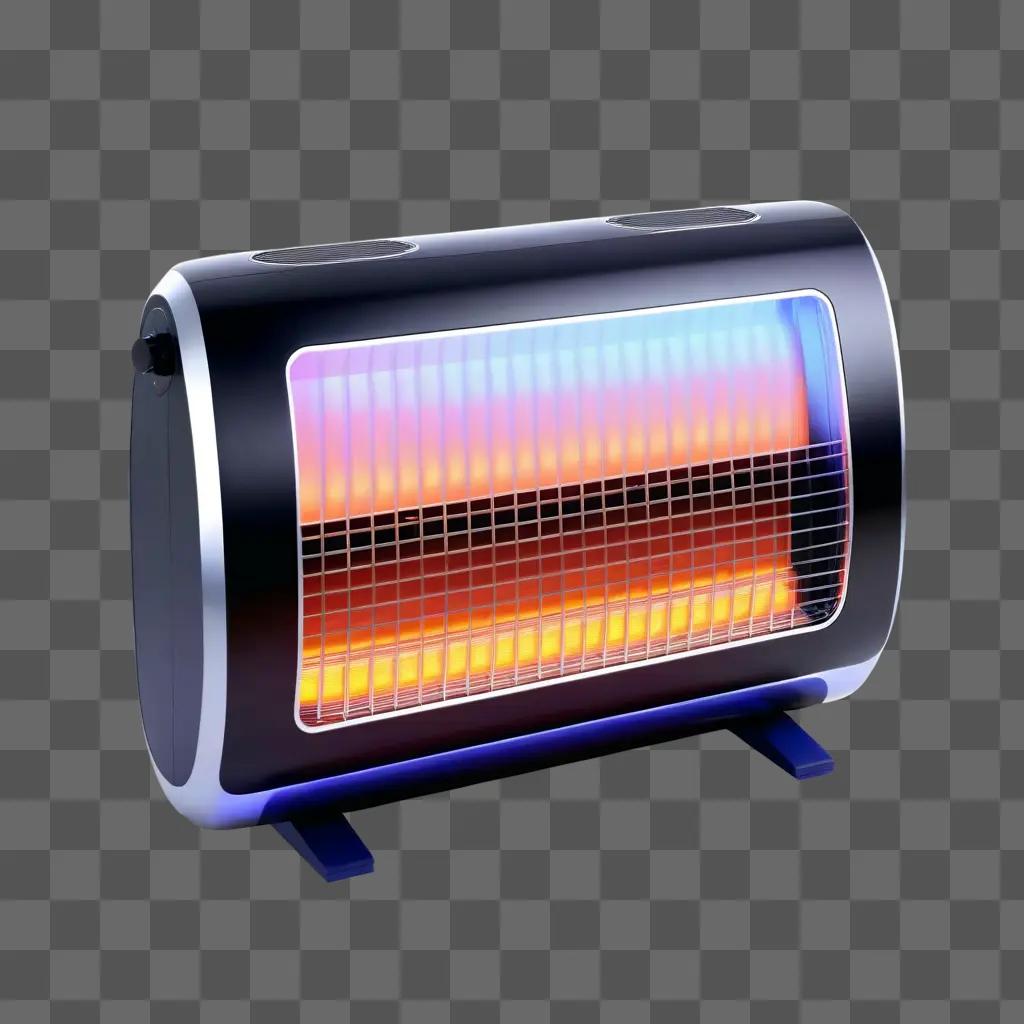 radiant heater emitting a vibrant glow