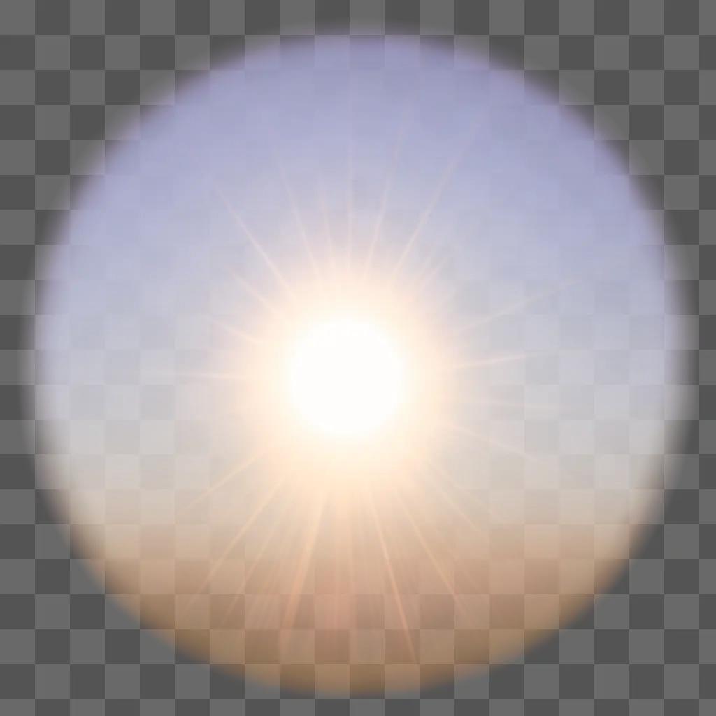 radiant sun against a blurred background