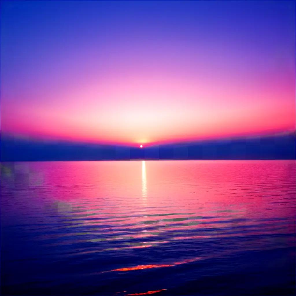 radiant sunset reflects on a calm body of water