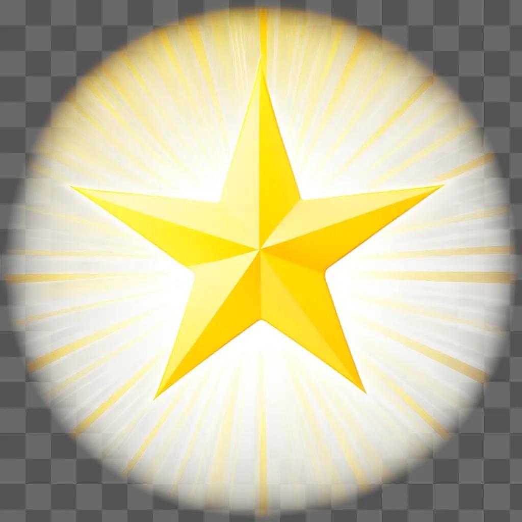 radiant yellow star in a circle