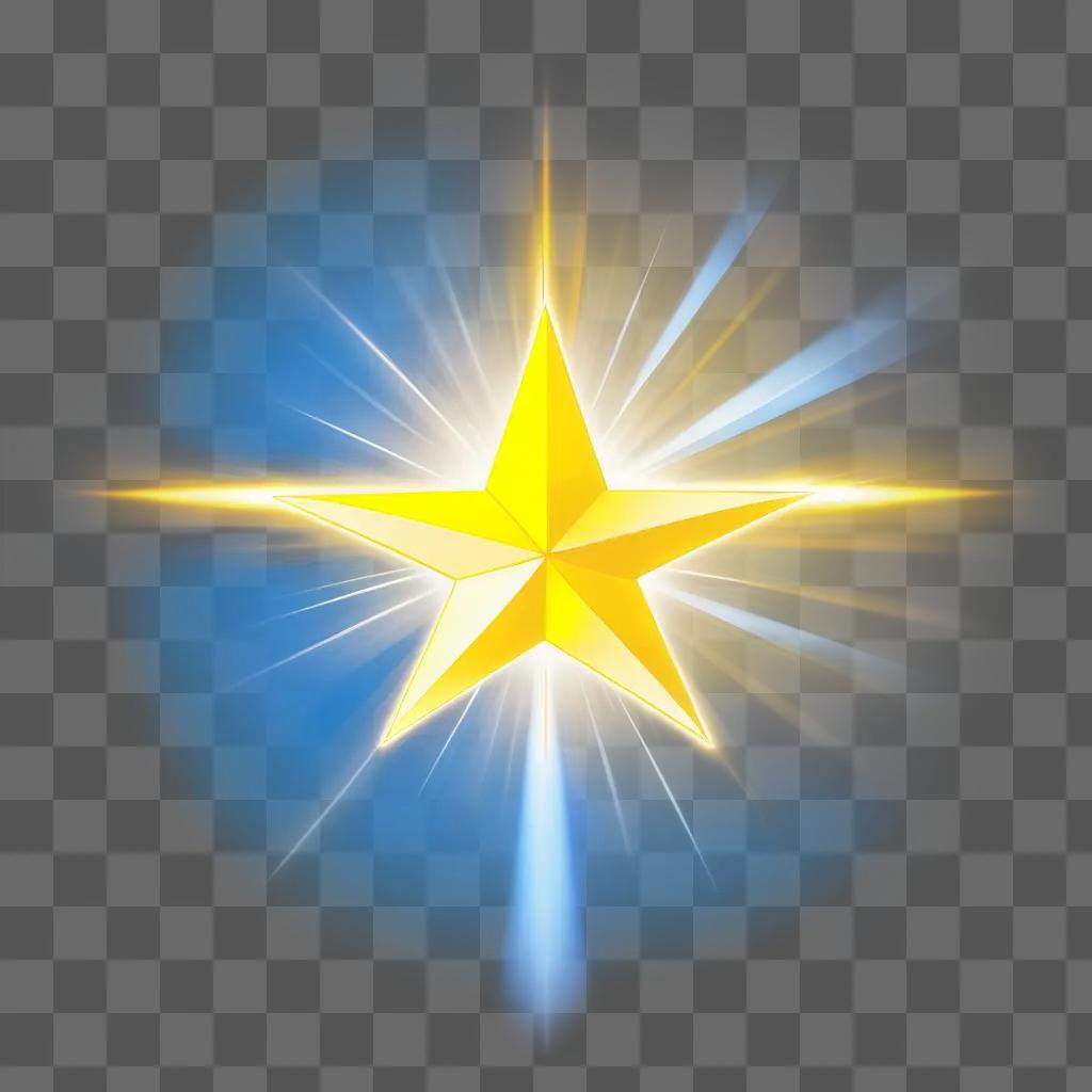 radiant yellow star in the sky