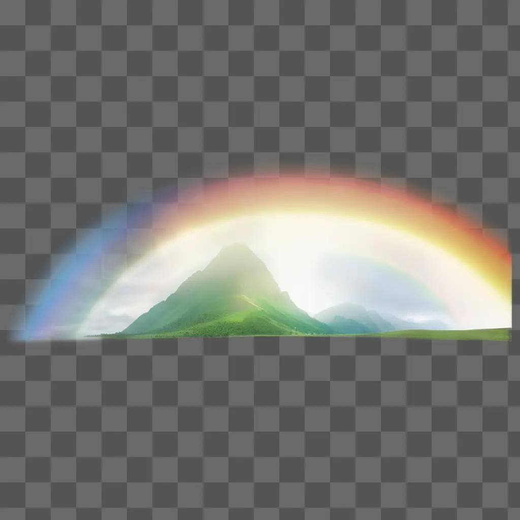 この画像では虹が透明に見えます