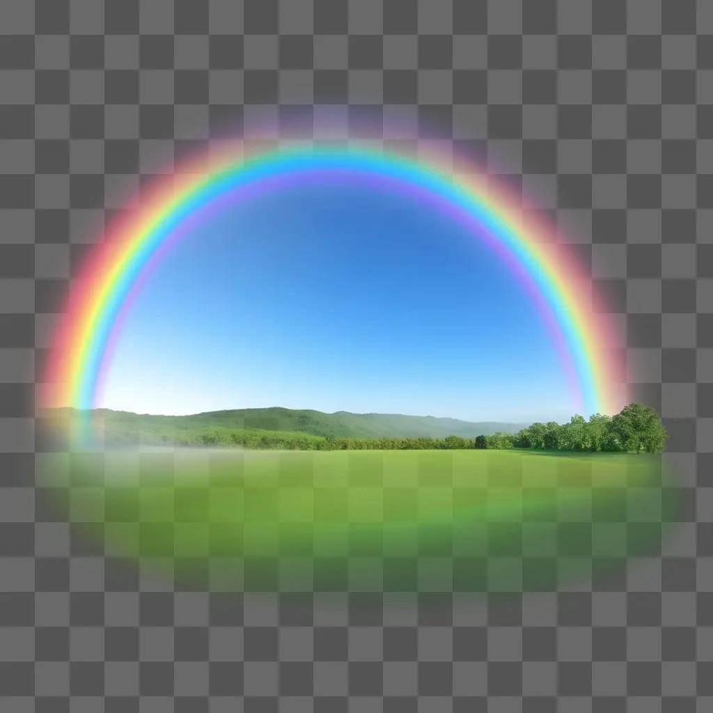 rainbow with a blurry transparency effect