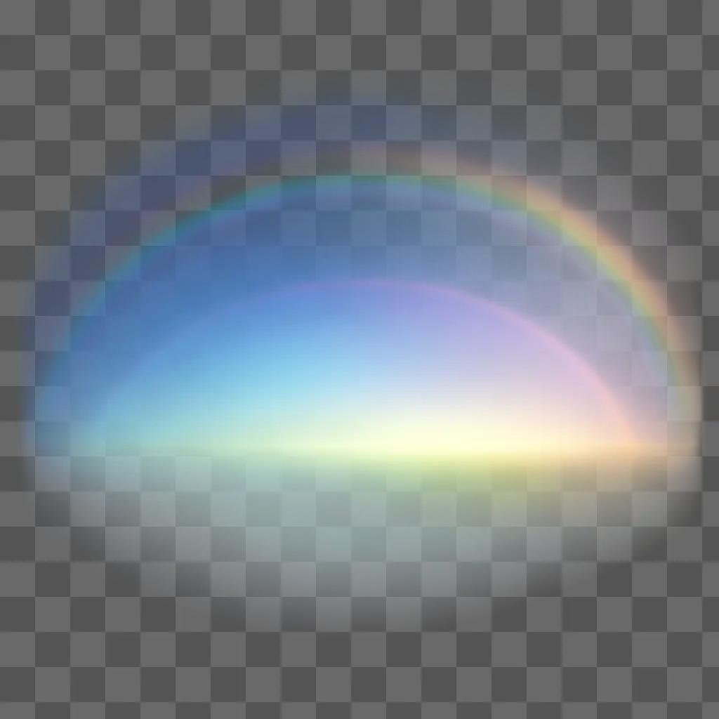 rainbow with a transparent appearance in the sky