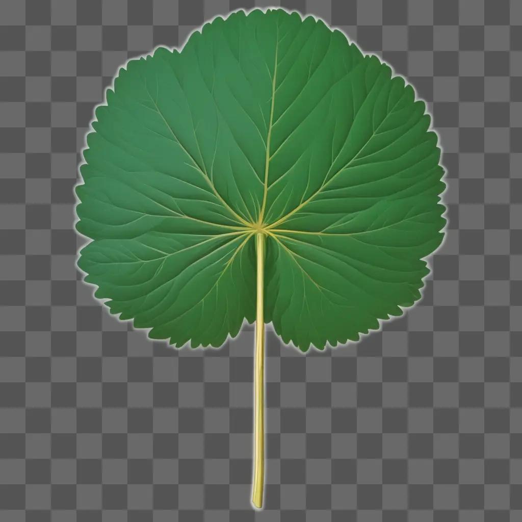 rare leaf on a green background