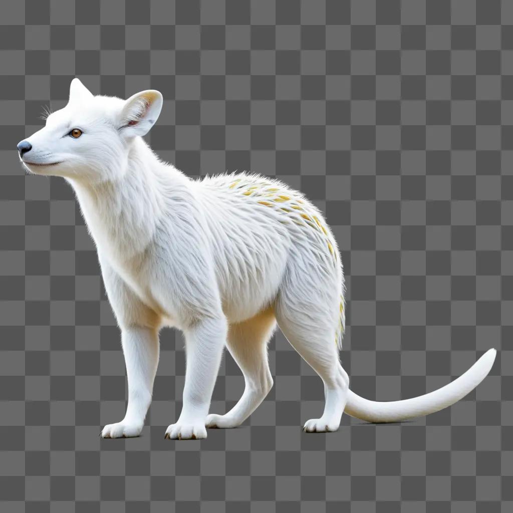 rare white animal with golden spots