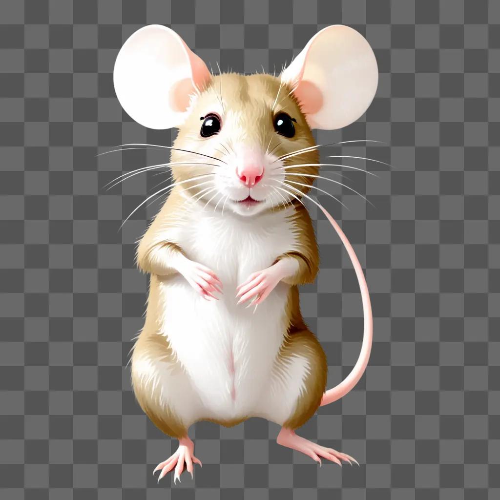 rat is standing in a transparent setting