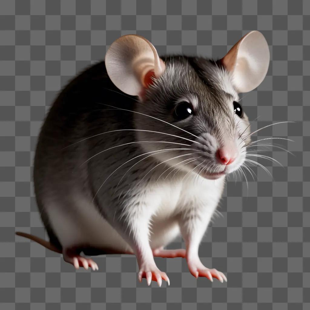 rat is transparent against a white background