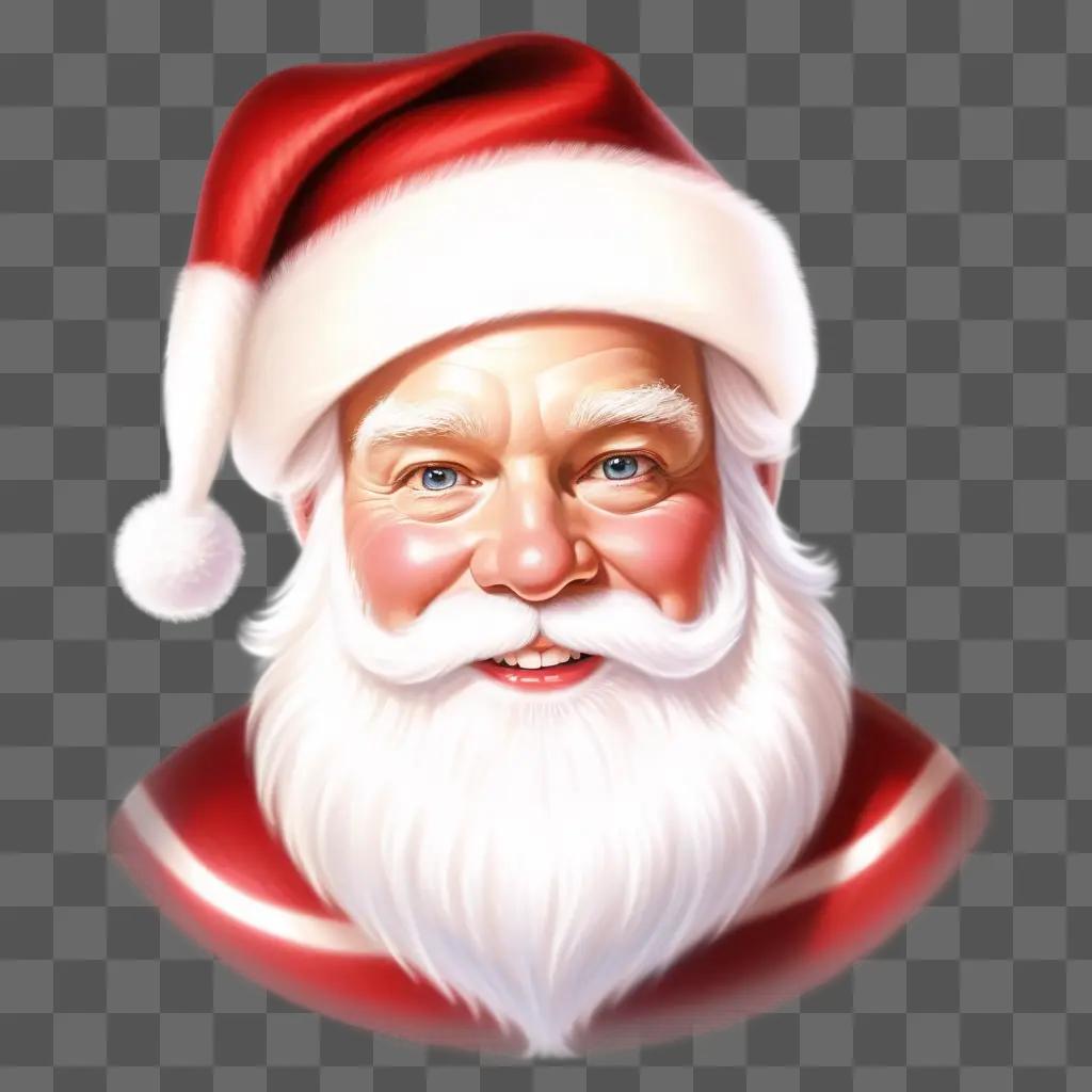 realistic Santa hat drawing of Santa Claus