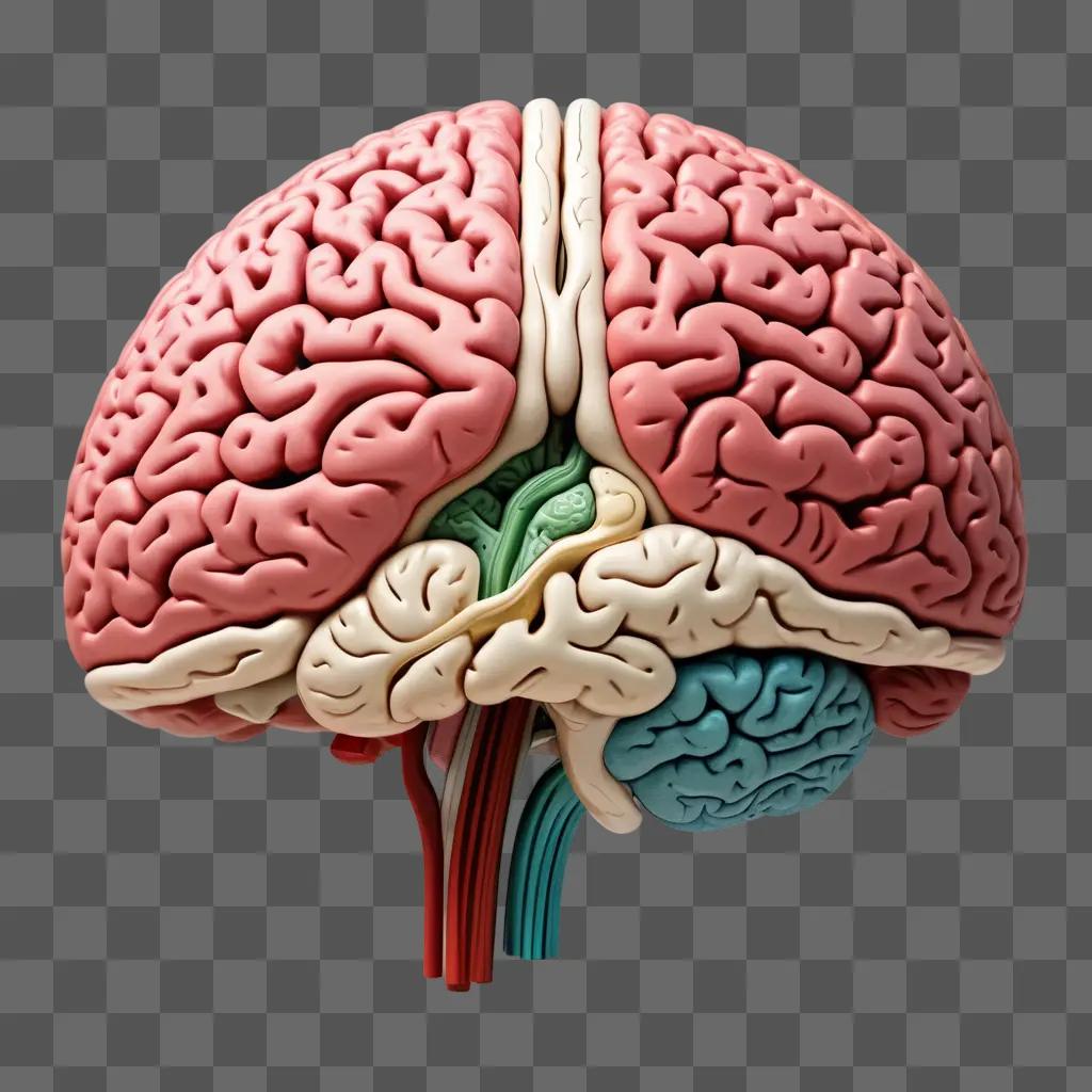 realistic brain drawing of a human brain