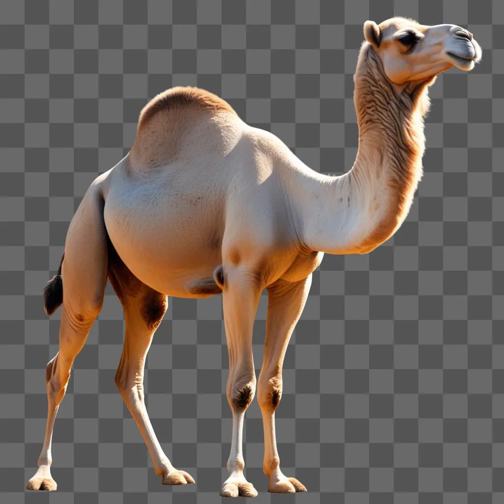 realistic camel drawing of a camel in the desert