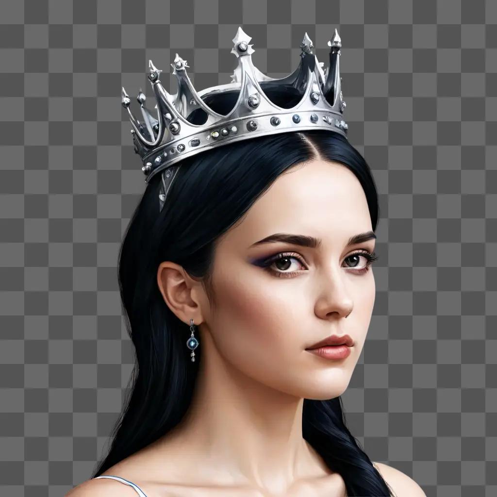 realistic crown drawing A woman with a crown on her head