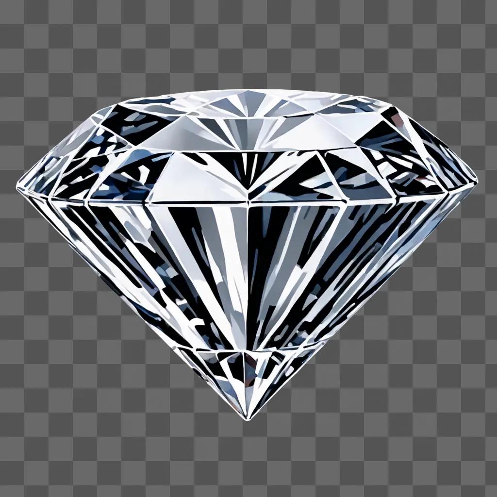 realistic diamond drawing A diamond is depicted in a black and white painting