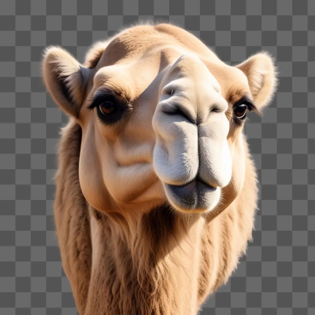 realistic drawing of a camels face