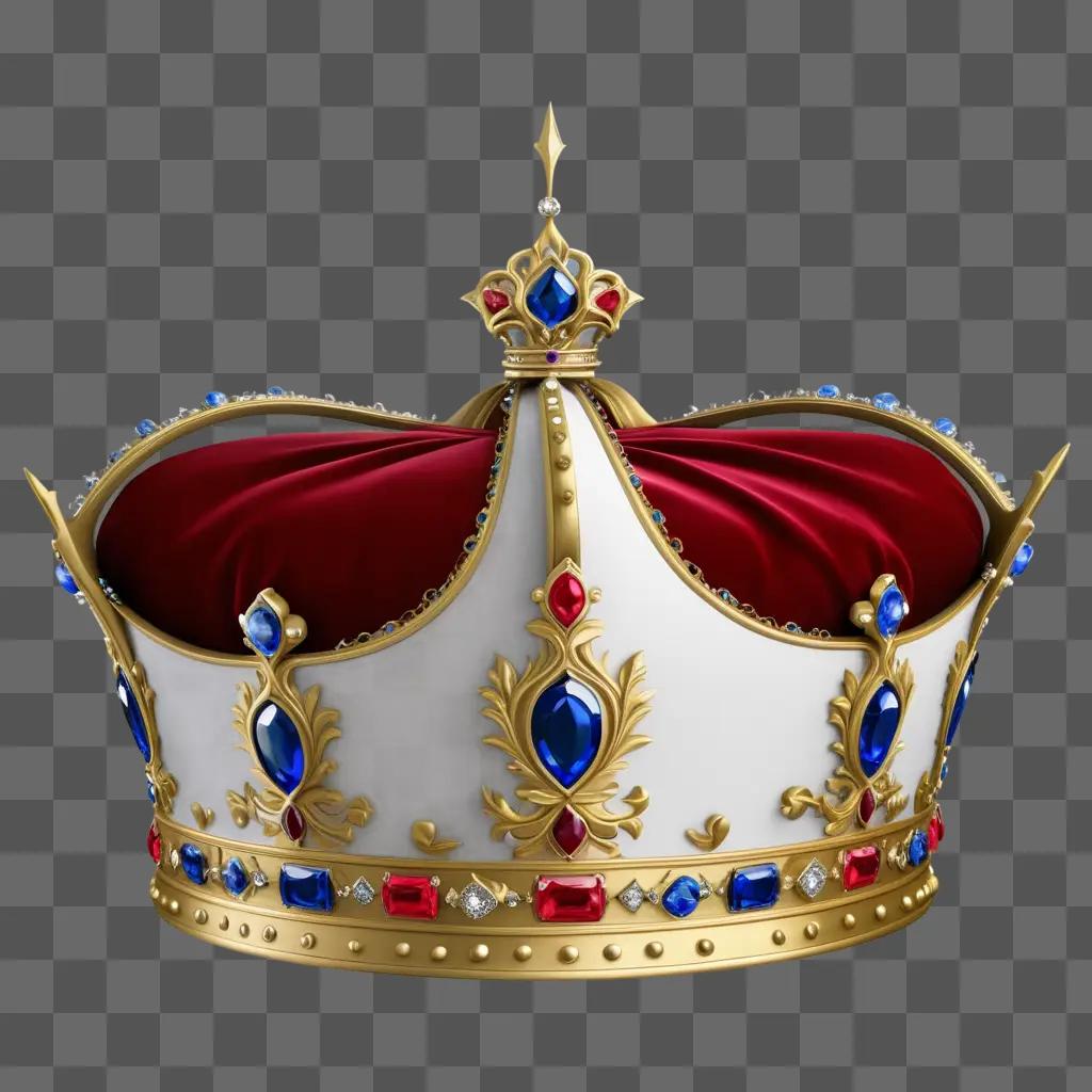 realistic drawing of a crown on a brown background