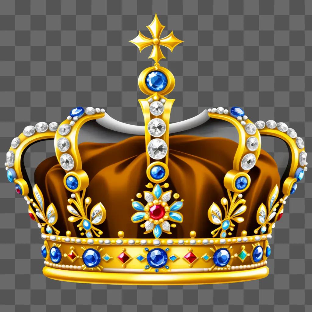 realistic drawing of a gold crown