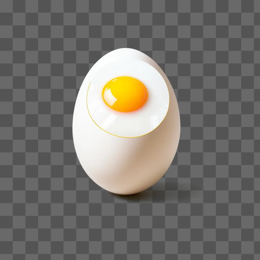 realistic egg drawing with a blurry egg yolk