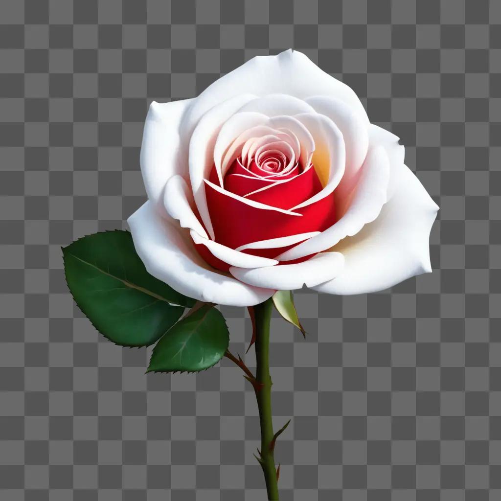 realistic rose drawing on a white background