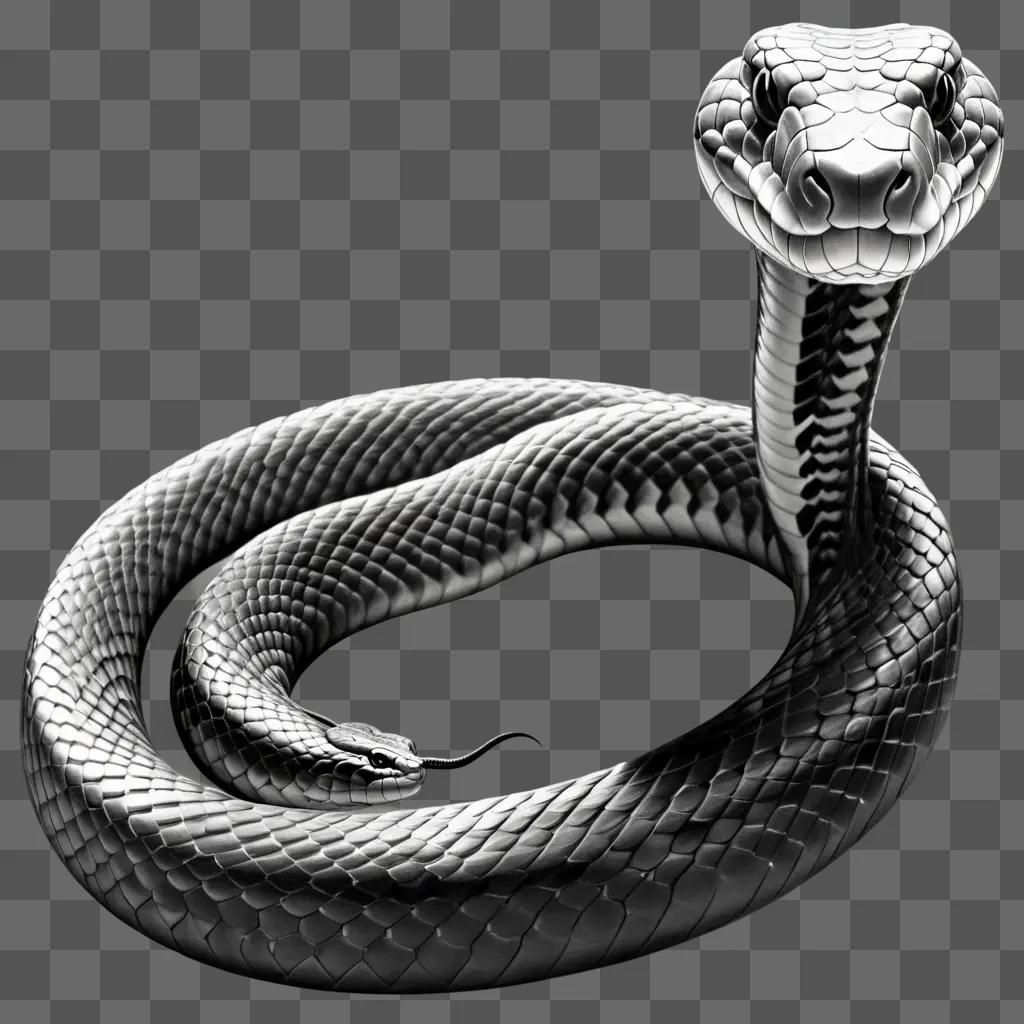 realistic snake drawing of a snake