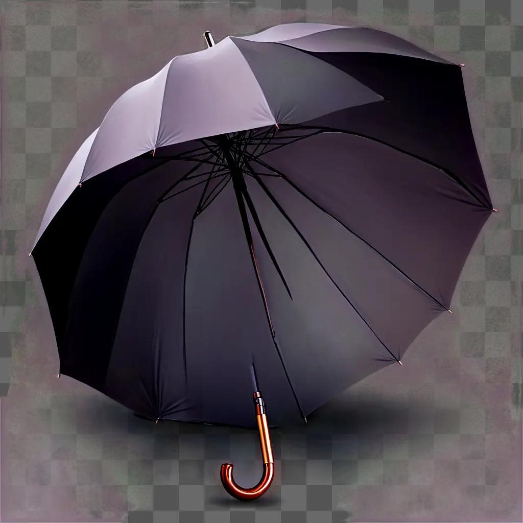 realistic umbrella drawing Umbrella with a handle and a logo on it