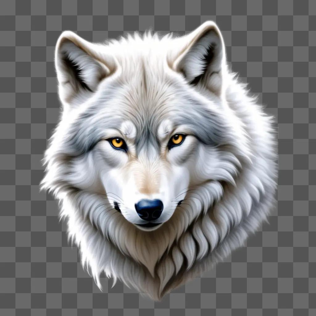 realistic wolf drawing with glowing eyes