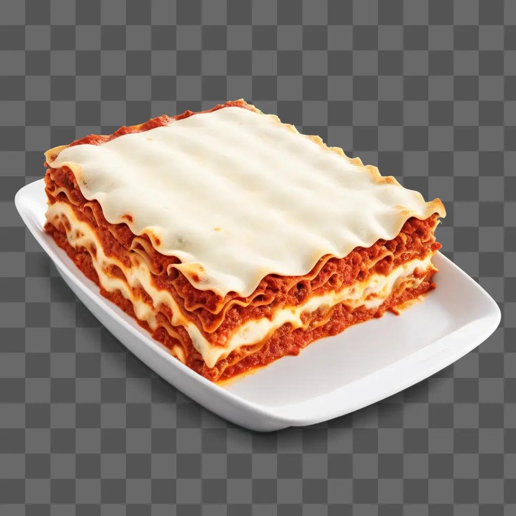 recipe for lasagna on a plate