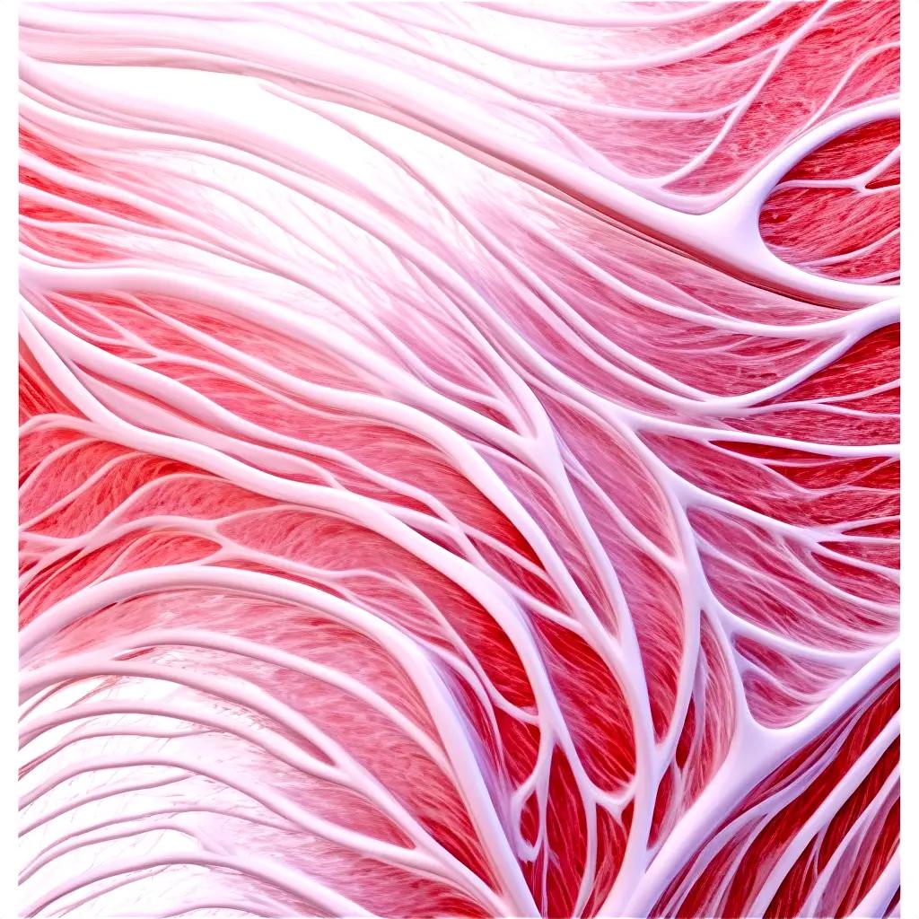 red and white abstract background with muscle-like lines