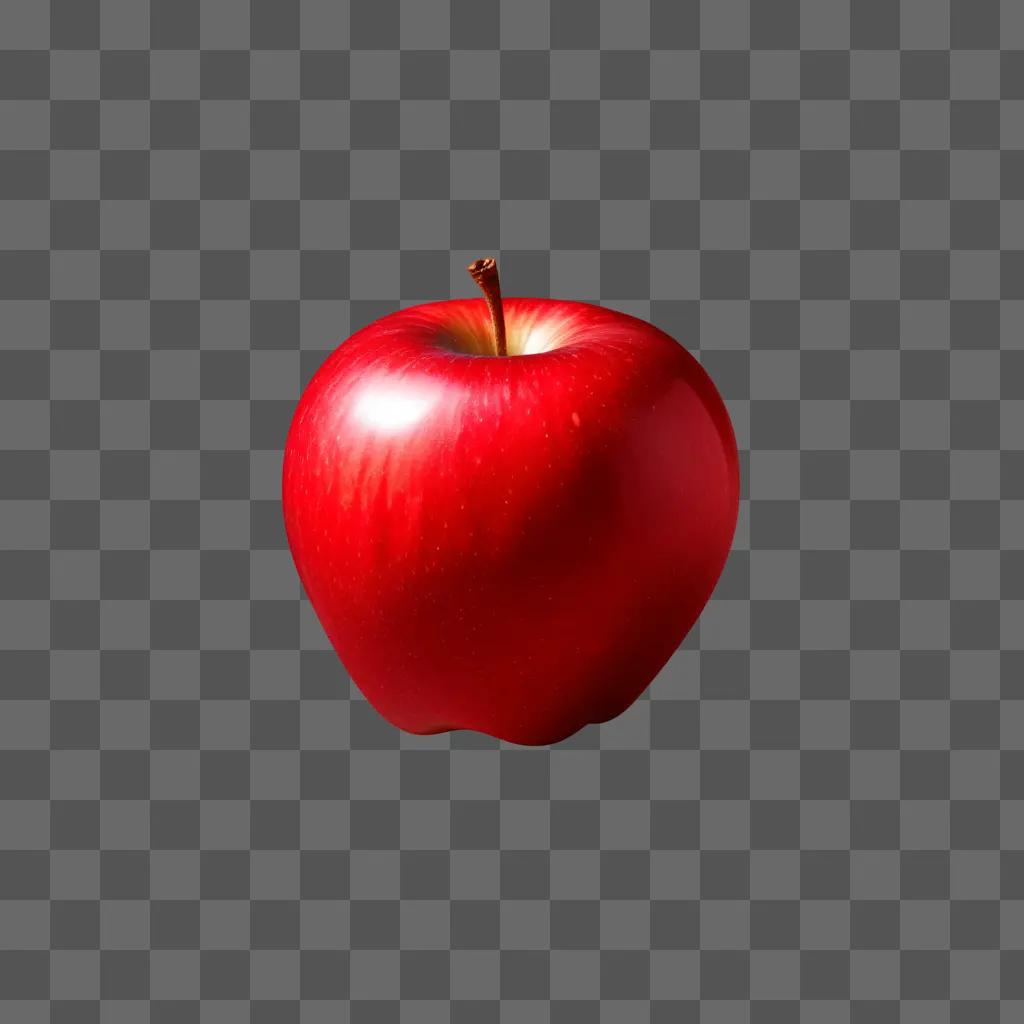 red apple on a red background